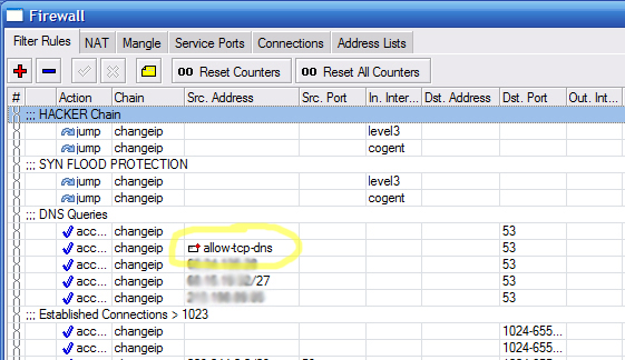 mikrotik essential firewall rules